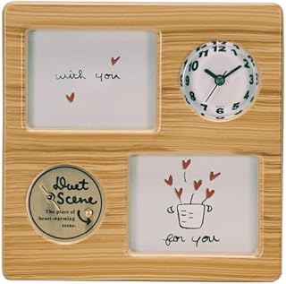 いけだ オルゴール付フォトフレーム時計 サウンドアラームQ. 木目調(ひこうき雲) 63017 いけだ オルゴール付フォトフレーム時計 サウンドアラームQ. 木目調(ひこうき雲) 63017